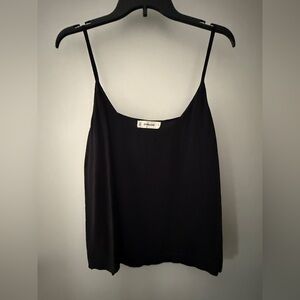 Everlane Women's Elegant Black Satin Blouse